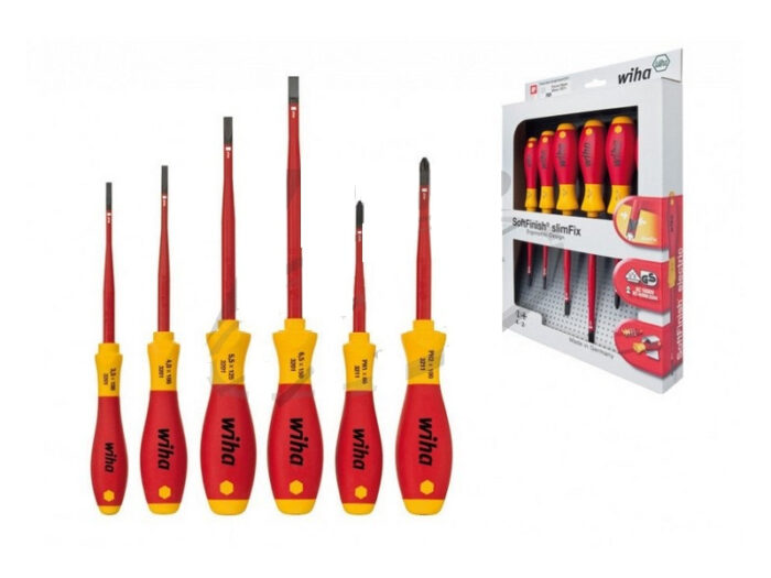 WIHA SoftFinish electric slimFix VDE csavarhúzó készlet 6r. SL+PH - Image 1