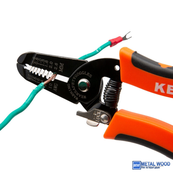 KENDO kábelcsupaszító fogó 175mm 0,6-2,0mm AWG 22-10 No.11703 - Image 1