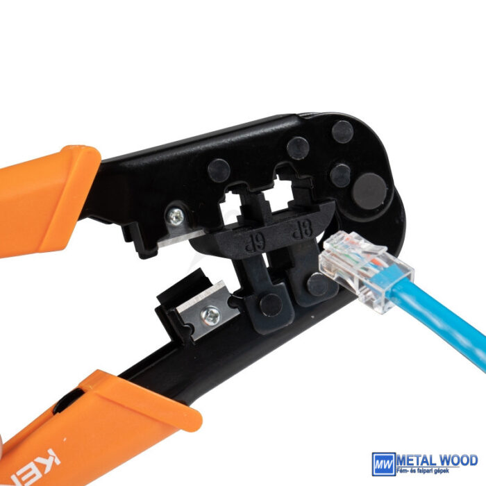 KENDO 2in1 moduláris telefon csatlakozó fogó 190mm RJ 11/12/45 No.11711 - Image 3