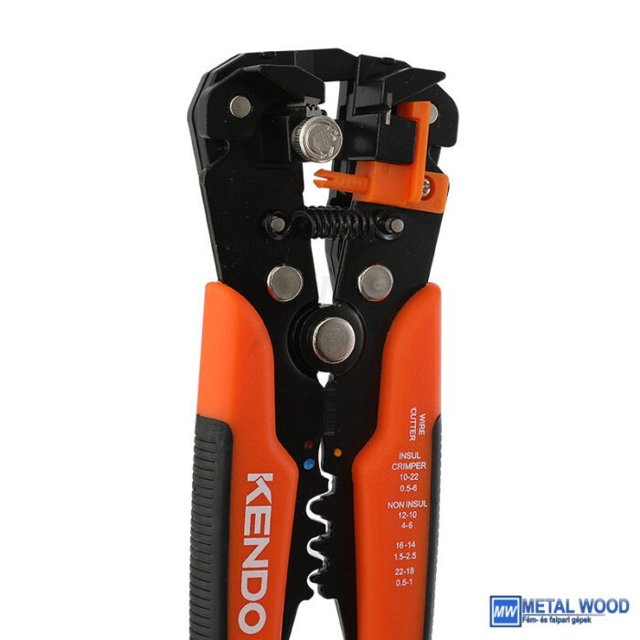 KENDO kábelcsupaszító és saruzó fogó 200mm 0,2-0,8mm2 No.11721 - Image 2