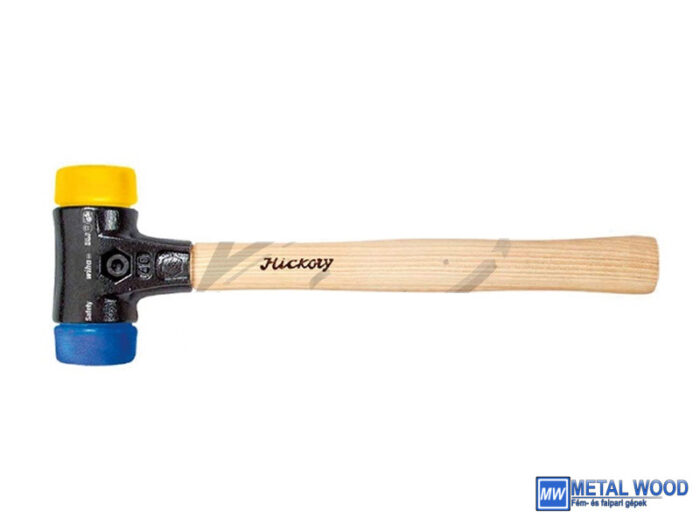 WIHA cserélhető műanyag/műanyag fejes kalapács kék/sárga 620g d40 832-15/No.26654 - Image 1