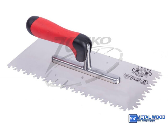 OLEJNIK glettelő fogazott V INOX 130x280mm ERGO Profi - Image 1