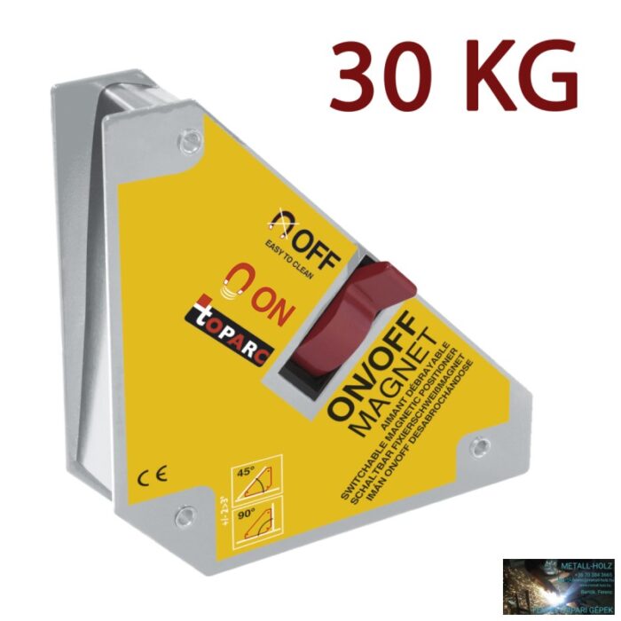 MÁGNESES SZÖGBEÁLLÍTÓ (DEMAGNETIZÁLHATÓ) - 30 KG - GYS D36.90 - Image 1