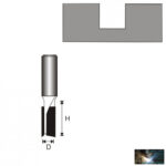 Faipari marókés - kétlapkás hornyoló 12mm szárvastagság- D12 H25 - Image 2