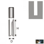Faipari marókés - kétlapkás hornyoló 8mm szárvastagság- D10 H50 - Image 2