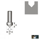 V alakú hornyolók 8mm szárvastagság, D8 H8 A90 - Image 2