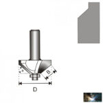 46 fokos marókés csapágyazott 8mm szárvastagság, D35,5 H15,9 A45 - Image 2