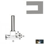 T alakú hornyolók 8mm szárvastagság, D32 H6,35 R9,4 - Image 2