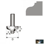 Faipari marókés 8mm szárvastagság D32 H12,9 R3,96 B9,53 - Image 2