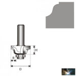 Faipari marókés 6mm szárvastagság, D25,7 H9,7 R3,17 B6,35 - Image 2