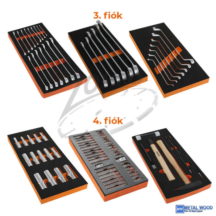 KENDO szerszámkocsi 7 fiókos + 179r. szerszám klt. - Image 6