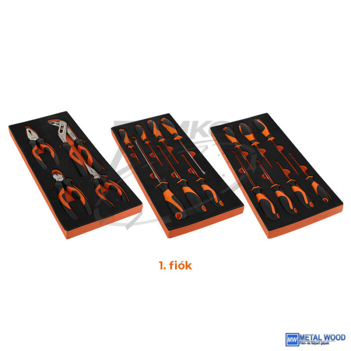 KENDO szerszámkocsi 6 fiókos + 144r. szerszám klt. - Image 6