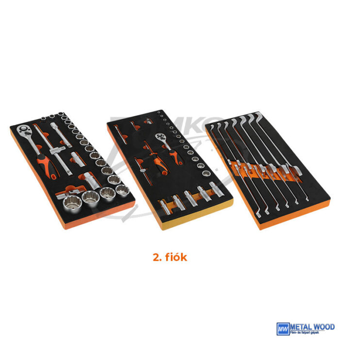 KENDO szerszámkocsi 6 fiókos + 144r. szerszám klt. - Image 7