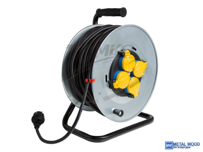 Z-TOOLS kábeldob fém, gumi szig. kábellel 25m 3x1,5 230V IP44 - Image 1