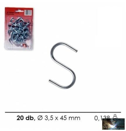 Kampó S-alakú 3,5x45mm 20db