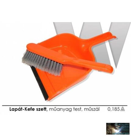 Szemeteslapát műanyag+kefe szett