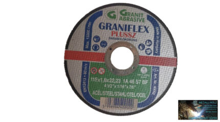 115x1,6 1A46S-BF Graniflex Grá Graniflex acél vágókorong Granit 12081650