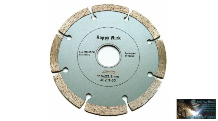 115mm gyémánt segms. HappyW Gyémánt vágókorong kézi gépre Happy Work 12183780 - Image 1