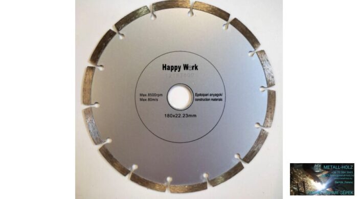 180mm gyémánt.segms. HappyW Gyémánt vágókorong kézi gépre Happy Work 12183800 - Image 1