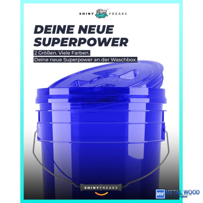 ChemicalWorkz Mosóvödör Átlátszó Kék 19L Ultra Clear Buckets - Image 5