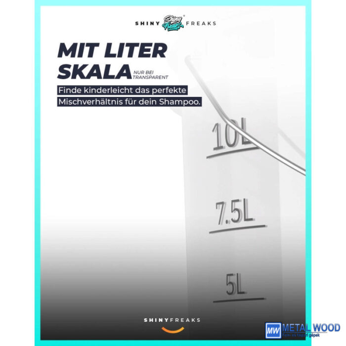 ChemicalWorkz Mosóvödör Átlátszó 13L TRANSPARENT Ultra Clear Buckets - Image 3