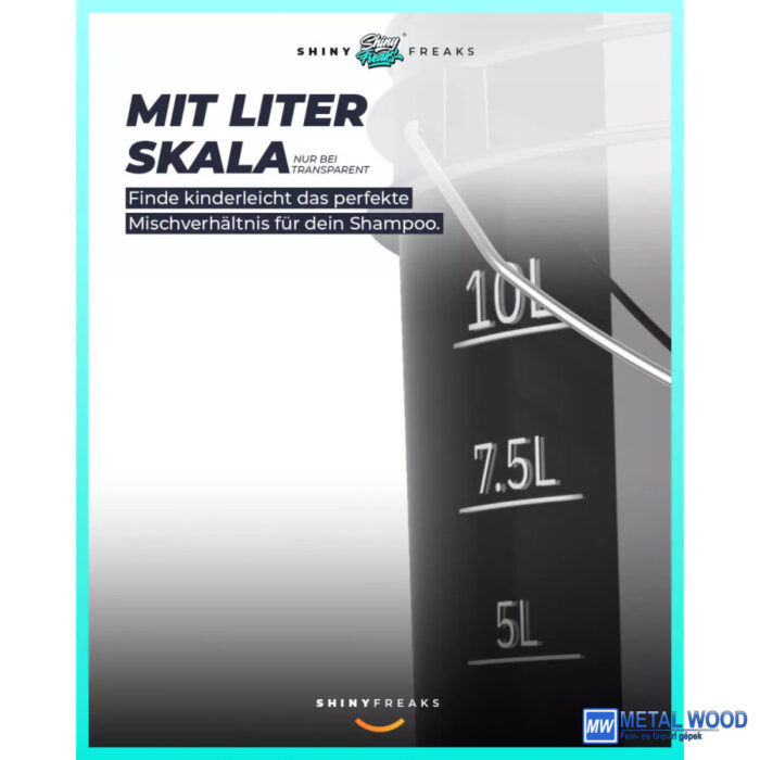 Chemicalworkz Mosóvödör Fekete Átlátszó 13L - Performance Buckets - Image 3