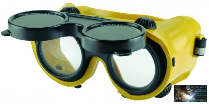 LÁNGHEGESZTŐ VÉDŐSZEMÜVEG FELNYITHATÓ MŰANYAG DIN5 - Image 1