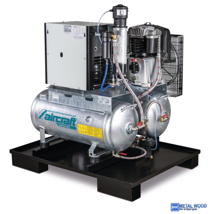 Aircraft AIRPROFI DUO 703 / 2x75 / 13 KK Telepített dugattyús kompresszor - Image 1