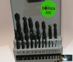 HSS fúrókészlet, 19darabos 1,0mm-10mm ig fém tároló dobozban