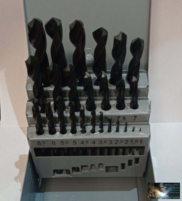 HSS fúrókészlet, 25darabos 1,0mm-13mm ig fém tároló dobozban - Image 1