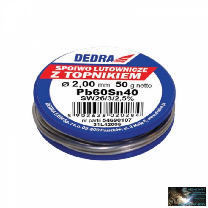Forrasztódrót folyasztószerrel, 2.0mm, 50g, 40%SN, Pb60Sn40 - Image 1