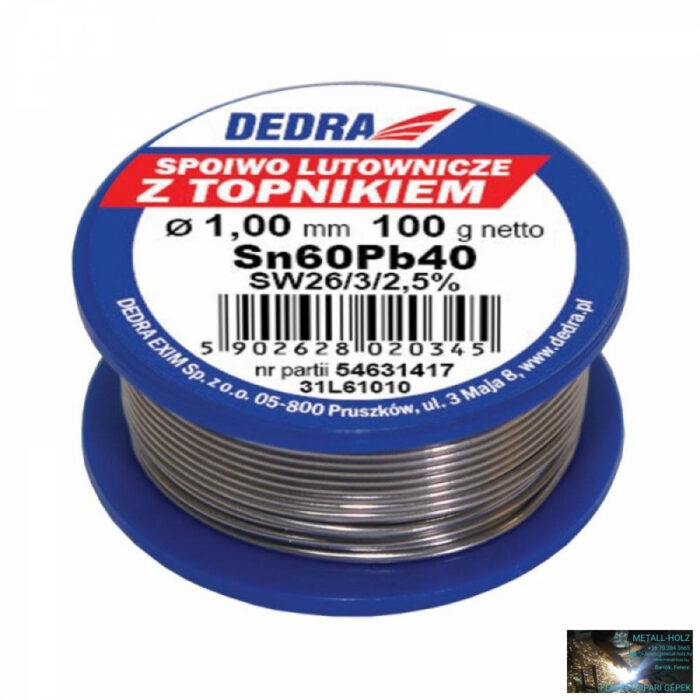 Forrasztódrót folyasztószerrel, 1.0mm, 100g, 60%SN, Pb40Sn60 - Image 1
