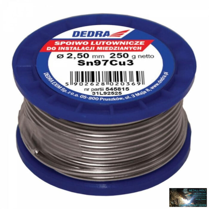 Forrasztóanyag 2,5mm 250g 97%SN SN97Cu3 - Image 1