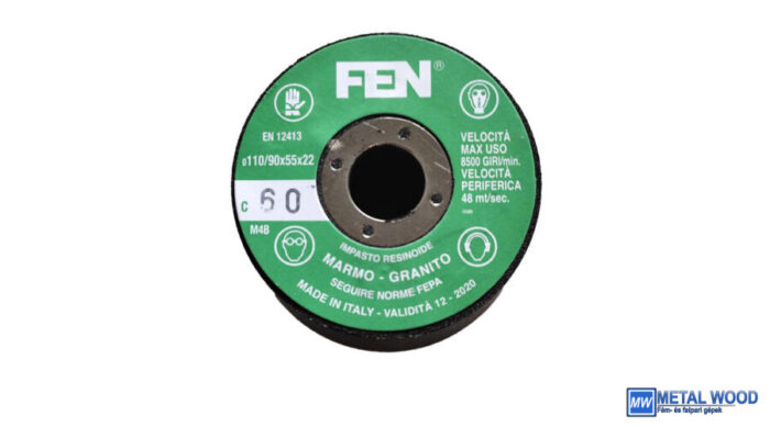 110/90x55x22 1C 60 Bakelit FEN Furatos kúpos fazék alakú bakelit köszörűkorong FEN 34030028 - Image 1