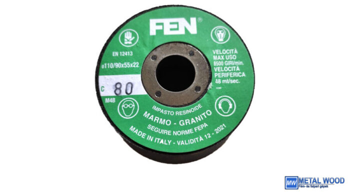 110/90x55x22 1C 80 Bakelit FEN Furatos kúpos fazék alakú bakelit köszörűkorong FEN 34030036 - Image 1