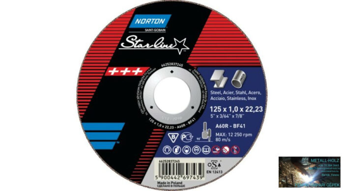 125x1,6x22,2 A346 EXTRA Klingspor Egyéb 2in1 vágókorong Norton 35010320 - Image 1