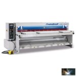 Motoros fémlemez olló  MTBS 3130-30 T NC vezérlésű hátrögzítővel, első és hátsó kilökéssel és kézi résbeállítással