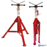 TAG TriStand összecsukható háromlábú csőtartó állvány - modell TFS301 + V alakú csőtartó fej (TVH300)