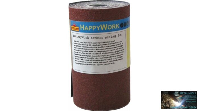 120mm P150 vászon BarkácsT.5m Vászon tekercs Happy Work (Akciós) 40010010 - Image 1