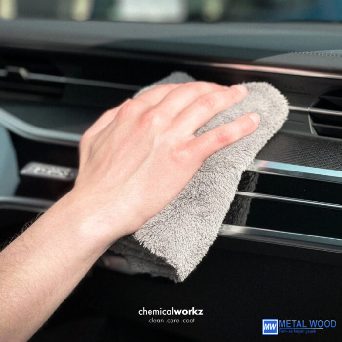 ChemicalWorkz Szegélymentes Puha Prémium Törlőkendő 500GSM 40×40 Szürke - Image 6