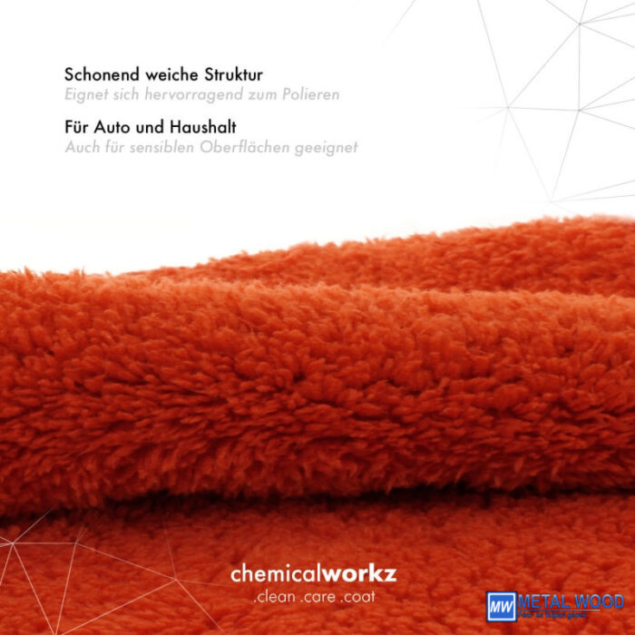 ChemicalWorkz Szegélymentes Prémium Törlőkendő 500GSM 40×40 Narancs - Image 3