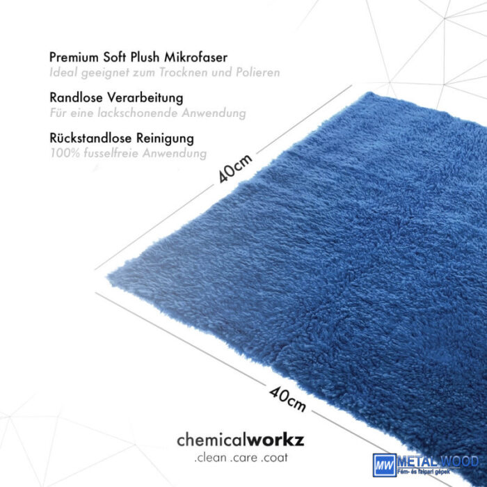 ChemicalWorkz Szegélymentes Prémium Törlőkendő 500GSM 40×40 Sötétkék - Image 2