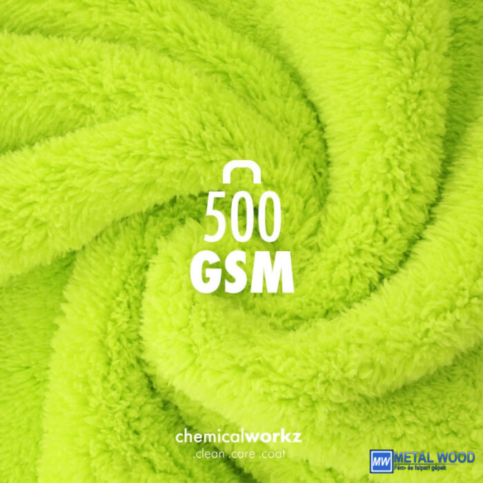 ChemicalWorkz Zöld Szegélymentes Puha Prémium Törlőkendő 500GSM 40×40 Zöld - Image 4