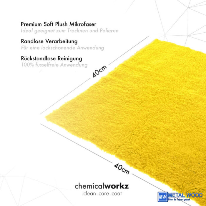 ChemicalWorkz  Szegélymentes Prémium Törlőkendő 500GSM 40×40 Sárga - Image 2