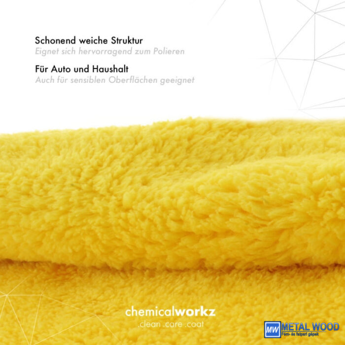 ChemicalWorkz  Szegélymentes Prémium Törlőkendő 500GSM 40×40 Sárga - Image 3
