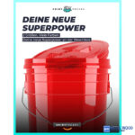 ChemicalWorkz Mosóvödör Fedéllel Piros 19L Ultra Clear Buckets - Image 5