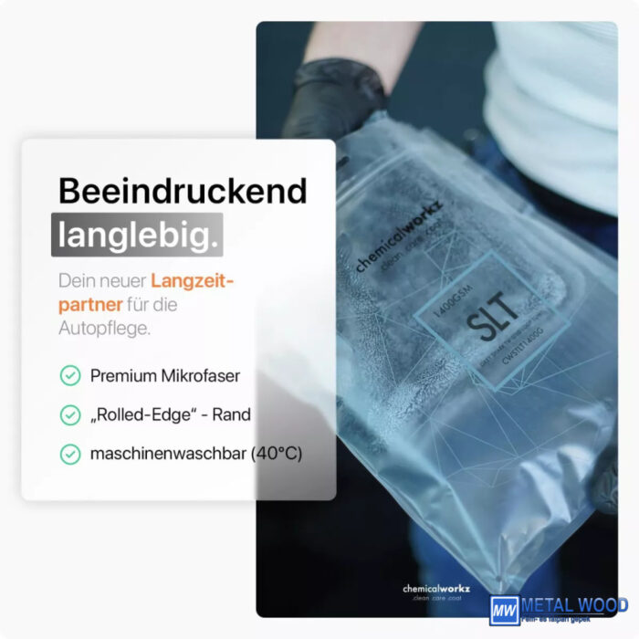 Chemicalworkz Szürke Szárítókendő 60x40cm 1400GSM  Shark Twisted Towel - Image 4