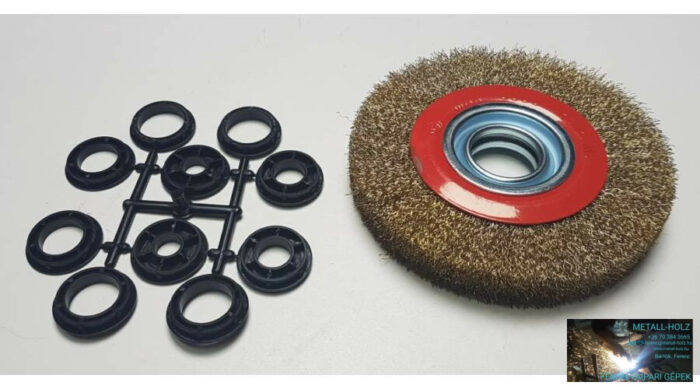 Rec.körk.D150x25xSET 0,3 FG Hullámos furatos körkefe acél huzalból Neo 45020167 - Image 1