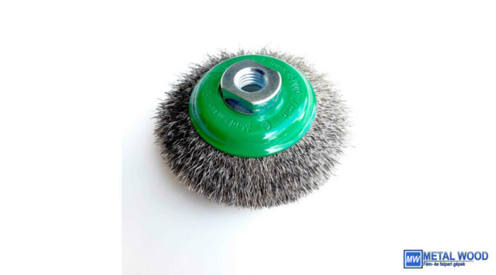 Rec.kúp. kefe D100 M14 InoxLes Inox huzalú kúpos kefe Lessmann 45060003 - Image 1