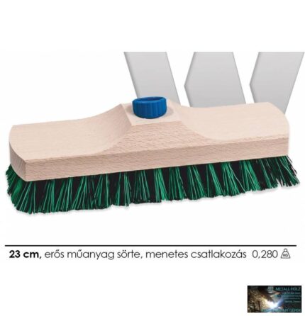 Padlótisztító kefe, menetes csatlakozással